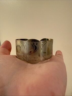 Vintage 1933 Chicago World Fair Cuff Bracelet